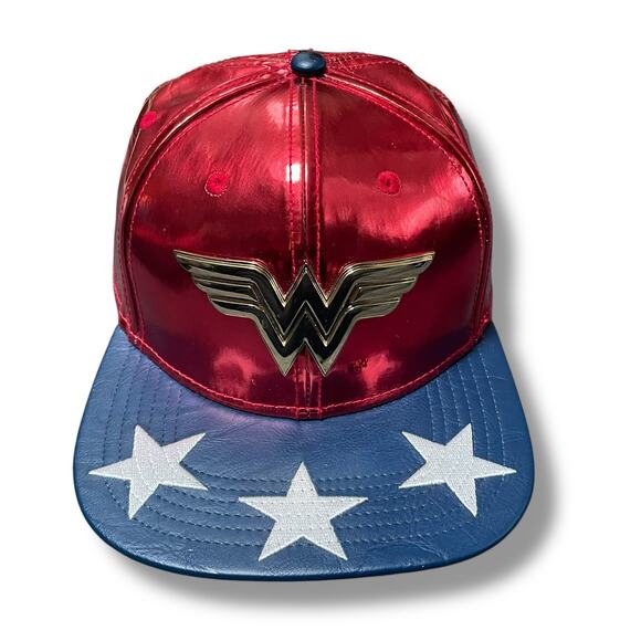 DC Comics Originals Wonder Woman Hat Baseball Cap Snapback High Profile OS Red - Picture 12 of 12